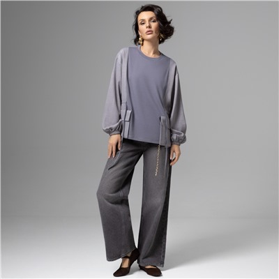 Свитшот дизайнерский, В котором удобно жить (серый)