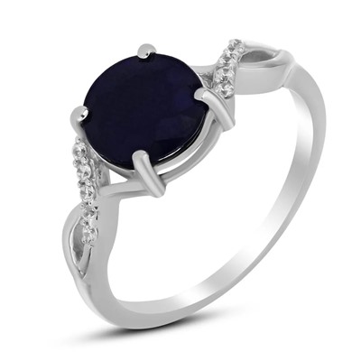 Кольцо, 1 сапфир корунд круг 8 мм/2.54 ct, Аурелия