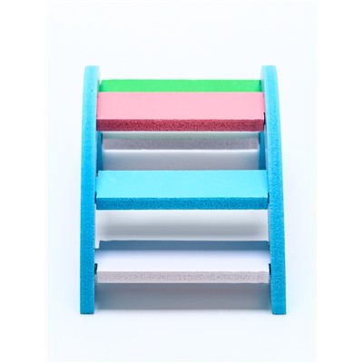 Лесенка для грызунов с цветными ступеньками, синий