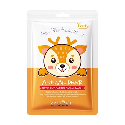 Маска для лица с аминокислотами и ниацинамидом ОЛЕНЕНОК Sadoer Animal