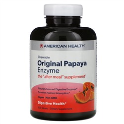 American Health, Оригинальный фермент папайи, 600 жевательных таблеток