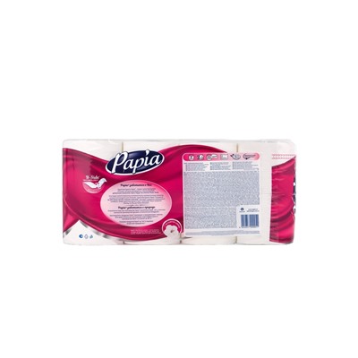 Туалетная бумага Papia Professional, 3 слоя, 8 рулонов