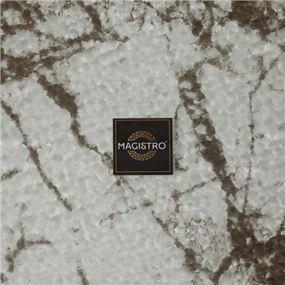 Блюдо сервировочное Magistro «Мрамор», 25,5×13,5×2 см, стекло, белое