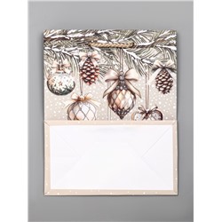 Пакет подарочный новогодний ламинированный, «Новогодние игрушки», 18×10×22.3 см