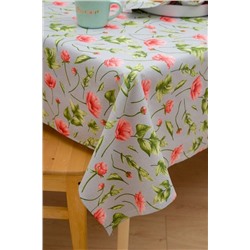 Скатерть "Полевые маки" 150*150см. рогожка хлопок 100%