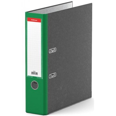 Папка-регистратор 70 мм 33012 мраморный с карманом зеленый, с уголками ErichKrause