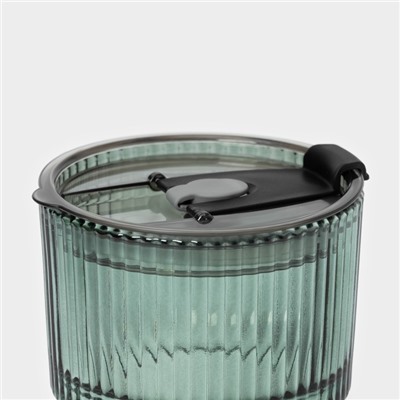 Стакан «Вино Верде», 350 мл, с крышкой и трубочкой, стекло, зелёный