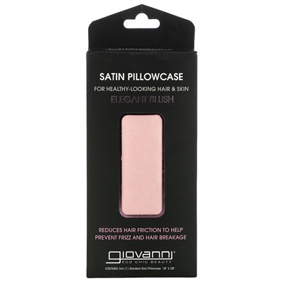 Giovanni, Satin Pillowcase, Elegant Blush, 1 Pillowcase