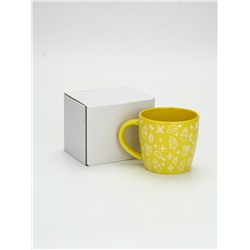 Кружка чайная новогодняя «Новый год», жёлтая, 370 мл