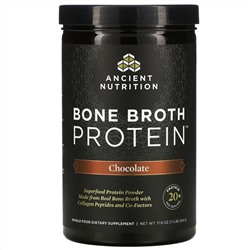 Dr. Axe / Ancient Nutrition, протеин из костного бульона, со вкусом шоколада, 504 г (17,8 унции)