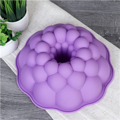 Форма для выпечки Кекс 20x7 см силиконовая круглая с отверстием / HL-027 /уп 200/ 0,1/