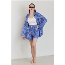 Костюм женский  SET003/12/Синий, белый