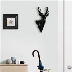 Декор настенный с вешалкой TAKE IT EASY «Олень», панно, 30×14 см, чёрный