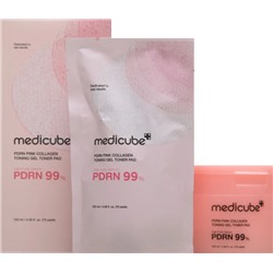 Medicube Гелевые тонер-пэды с ПДРН и коллагеном PDRN Pink Collagen Toning Gel Toner Pad