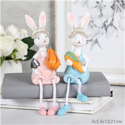 Фигурка Кролик висячие ножки 2 штуки набор 21 см / 9591/ 9593 /уп 48/ / 711779