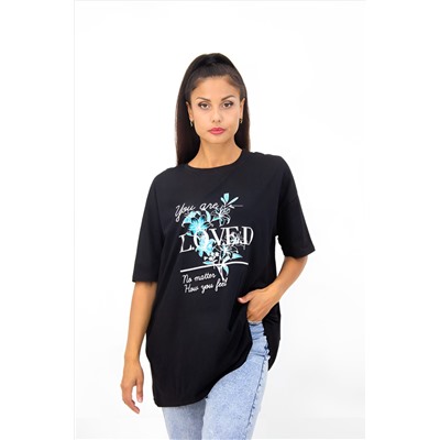 Футболка с цветами оверсайз, арт. 2803 НАТАЛИ, 1045737