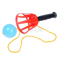 Поймай мяч 1 игрок (корзинка с ручкой +мячик на шнурке)