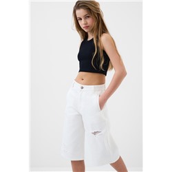 Шорты текстильные джинсовые для девочек PLAYTODAY, 1243741