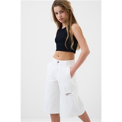 Шорты текстильные джинсовые для девочек PLAYTODAY, 1243741