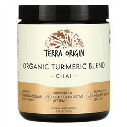 Terra Origin, Organic Turmeric Blend, Chai, 6.35 oz (180 g)