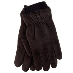 Утеплённые мужские перчатки  цвет шоколад