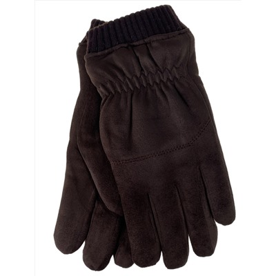 Утеплённые мужские перчатки  цвет шоколад