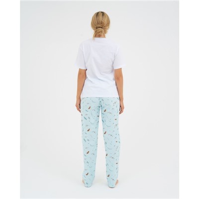 Брюки домашние женские KAFTAN Light, размер 40-42, голубые