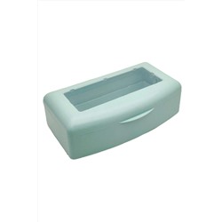 Nail Art Бокс для стерилизации и дезинфекции инструментов с прозрачной крышкой, бирюзовый KRISTALLER, 1119448