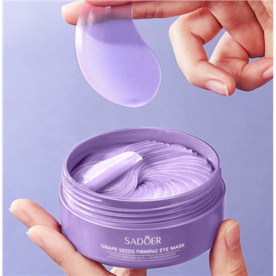 SADOER Патчи гелевые для век GRAPE SEED подтягивающие, от морщин , увлажнение, питание, лифтинг