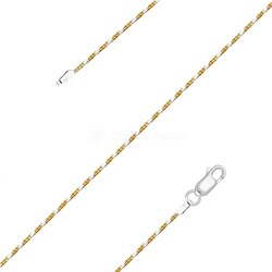 Цепь из серебра с родированием и золочением (карабин с запаянным соединительным кольцом) 925 пробы OMEMO EV D145 2C 125