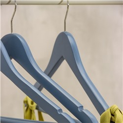 Плечики - вешалка для одежды LaDо́m Brillant, 44.5×23×1.2 см, 3 шт., дерево, синие