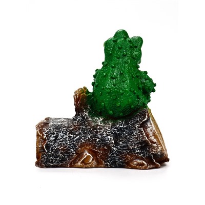 Садовая фигура из полистоуна «Лягушка на бревне», 28×26×11 см