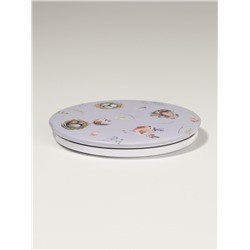 Зеркало складное «Птички», d=7.3 см, с увеличением х2, сиреневое