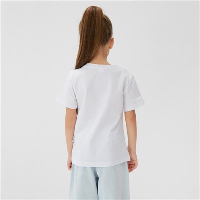 Футболка для девочки KAFTAN «Принцесса», белая, рост 86-92