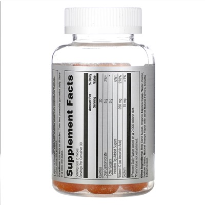 Solaray, Vitamin C Gummies, Natural Orange, 250 mg, 60 Gummies