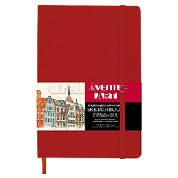 Скетчбук для рисования, скетчинга и записей А5 (130x210 мм) 80 листов "ART" кремовая бумага