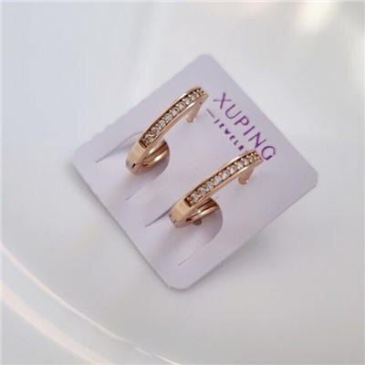Серьги коллекция "Xuping" покрытие позолота, вставка: фианиты, S00144735 , арт.001.241