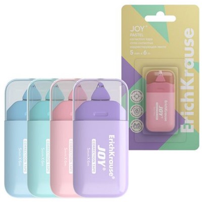 Корректор-лента 5 мм х 6 м JOYR Pastel 61930 ErichKrause