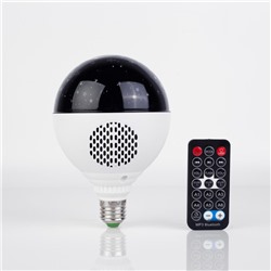 УЦЕНКА Лампа «Праздничная», d=11 см, 220V, Bluetooth, цоколь Е27, USB, Micro USB, RGB