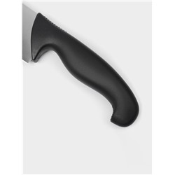 Нож для сыра с двумя ручками Sharp, лезвие 36.3 см, нержавеющая сталь, чёрная ручка