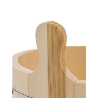 Шайка для бани и сауны, 15 л, липа, нержавеющий обруч, «Добропаровъ»