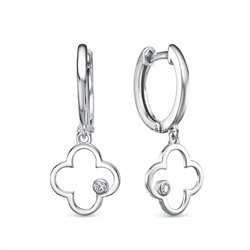 Серьги из серебра куб.циркон., В10-1491