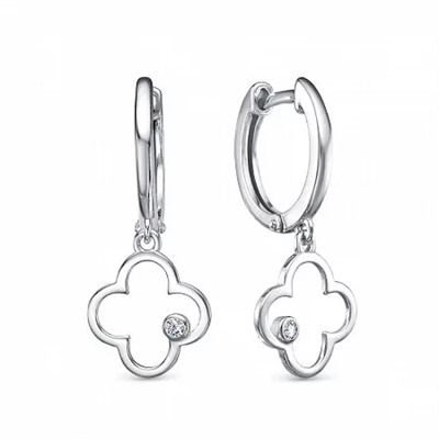 Серьги из серебра куб.циркон., В10-1491