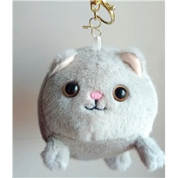 Брелок на сумку, рюкзак, ключи очаровательная игрушка Котик-хвостик 10x10x8см