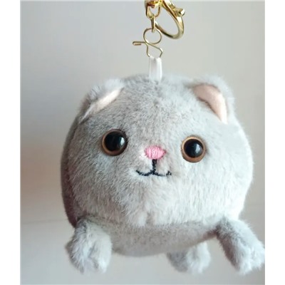 Брелок на сумку, рюкзак, ключи очаровательная игрушка Котик-хвостик 10x10x8см