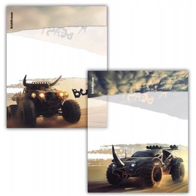 Обложка 212х347 мм для тетрадей и дневника Road Beast пластиковые набор 12 шт., ассорти 63507 ErichKrause