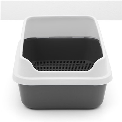 Туалет «Сима Люкс» с сеткой и бортом 30×39×19 см, серый