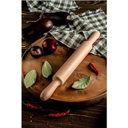 Скалка для теста, 35×4 см, дерево