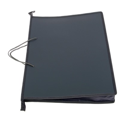 УЦЕНКА Папка А2 с ручками пластик молния сверху 640×470×50 мм ПМ-А2-35 0.8 Серая