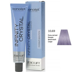 CONCEPT Infinity Crystal Гелевый полуперманентный краситель для волос 10/69 очень светлый блондин фиолетовый-сандре 60 мл